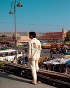 Around the world" hand embroidered jacket view 6