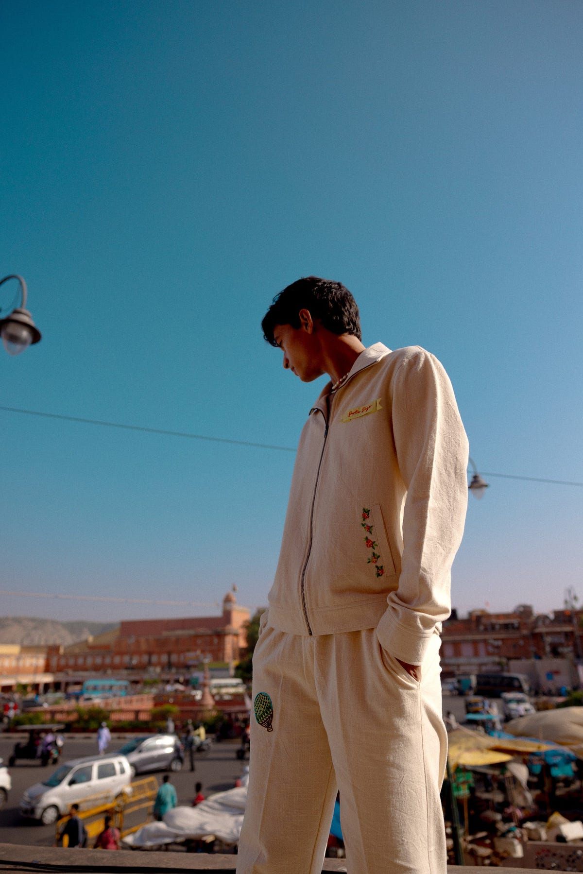 Around the world" hand embroidered jacket - image 7