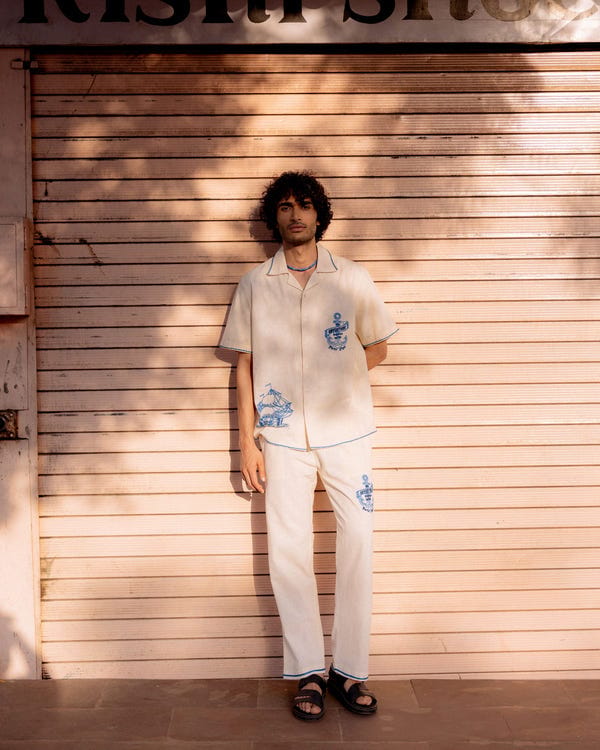 Perte D'ego — "Le adventure" hand embroidered Shirt