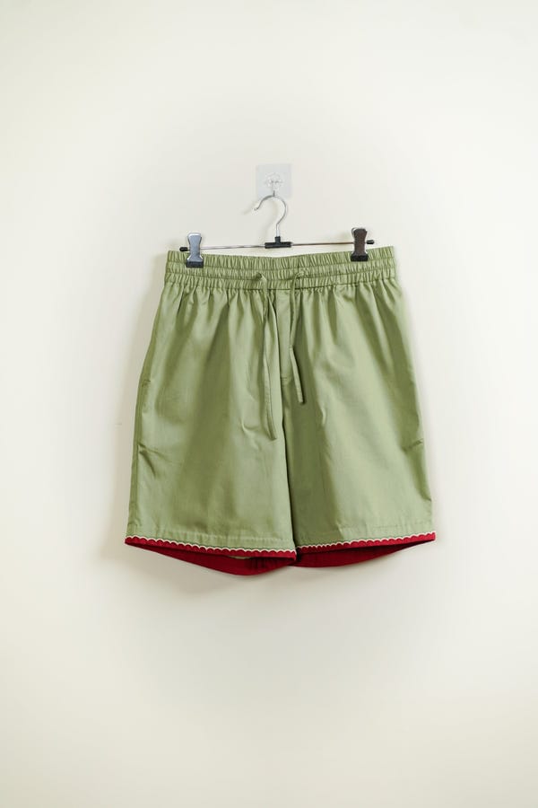 Perte D'ego — "Mon Amour" hand embroidered shorts