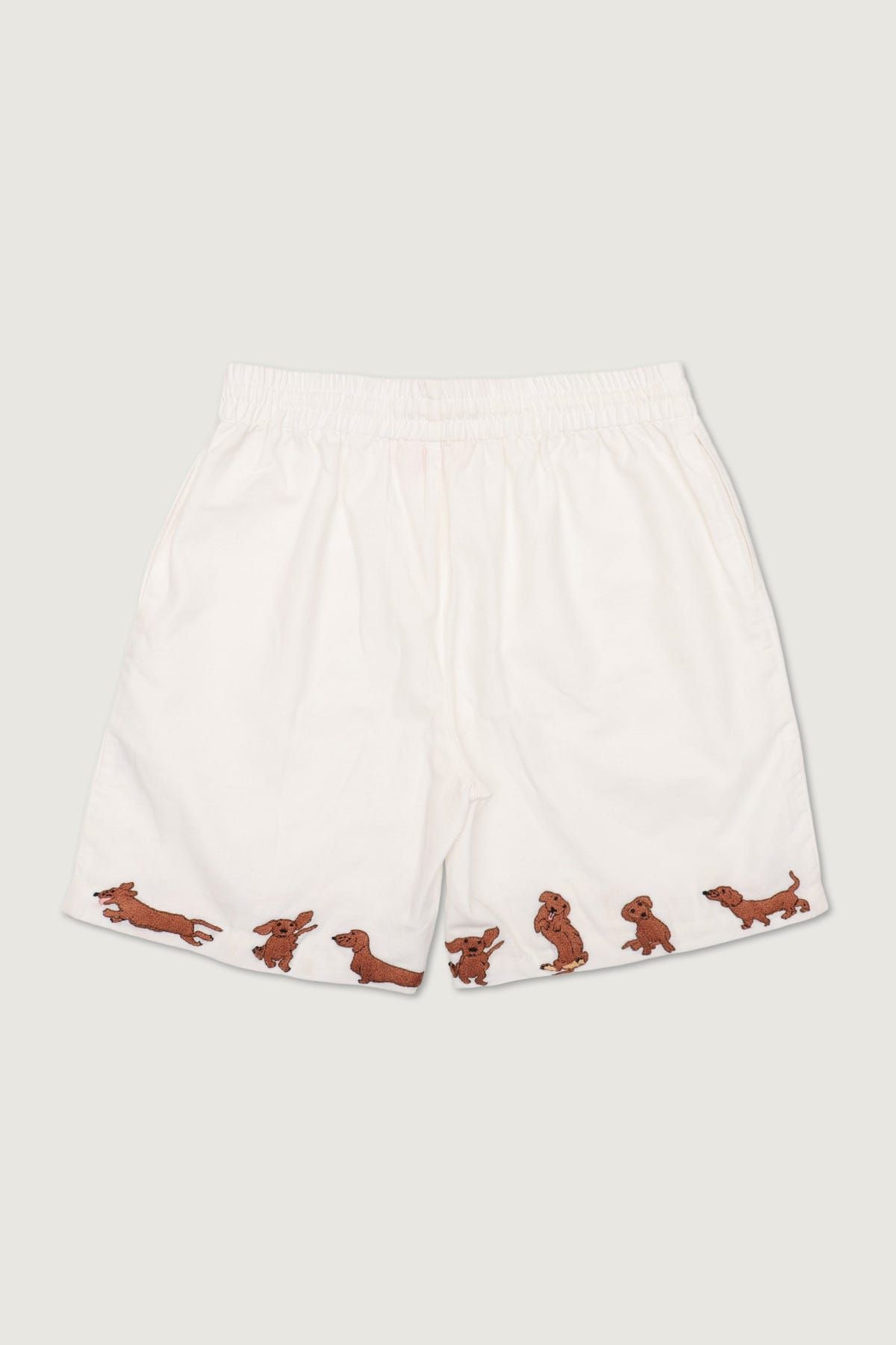 "Dachshund Dash" hand embroidered shorts - image 3