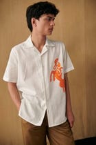 “La cavalerie” embroidered shirt view 2