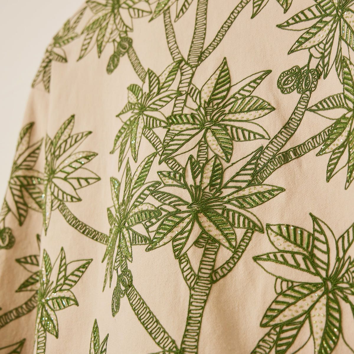 "Le leopard" hand embroidered zip up jacket - image 9