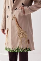 "Le Serengeti" hand embroidered overcoat view 2