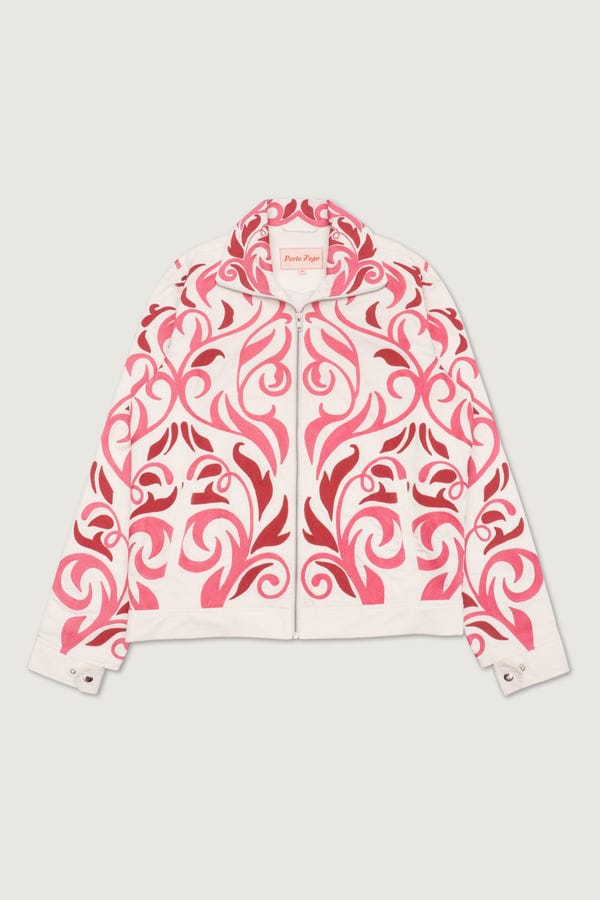 Perte D'ego — Kashida embroidered zip up jacket