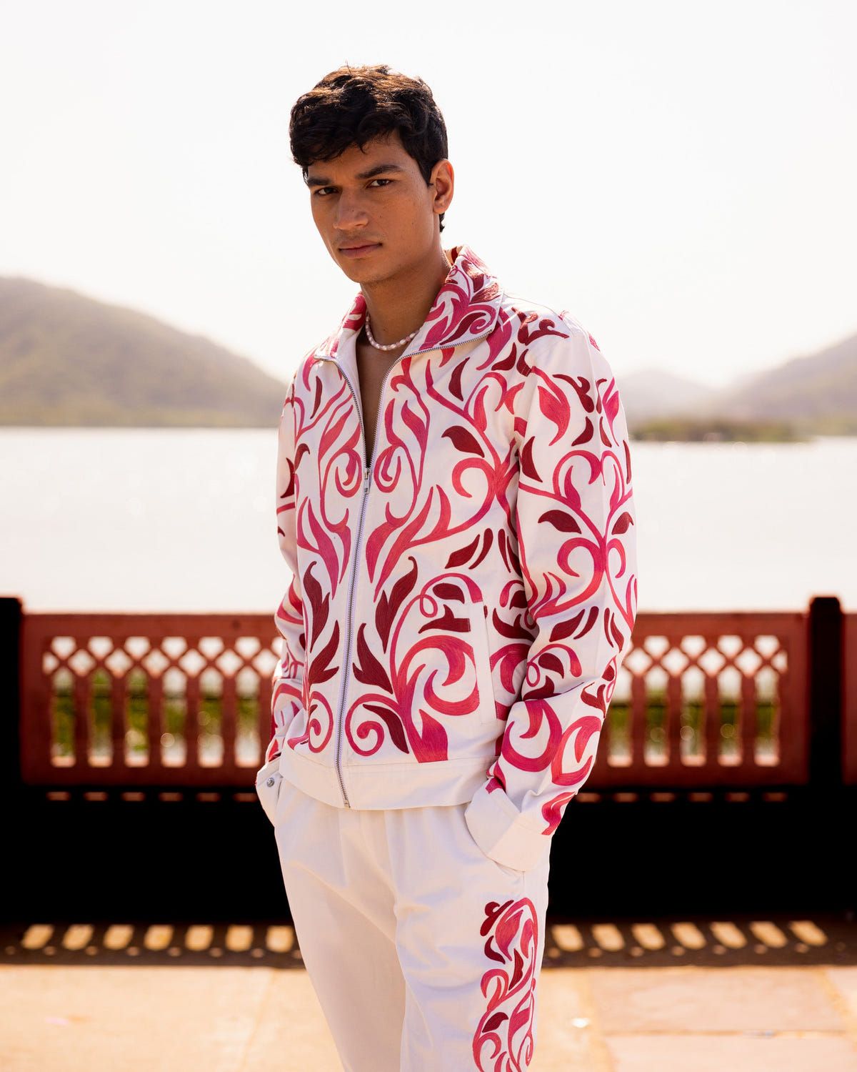 Kashida embroidered zip up jacket - image 5