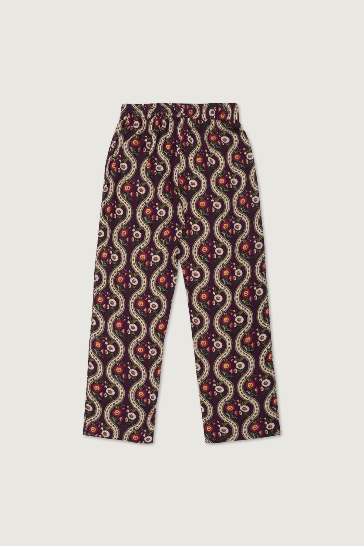 Floral wavy lounge pants - image 1
