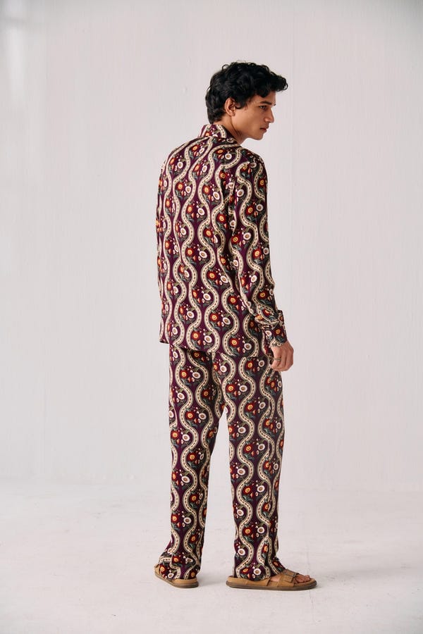 Perte D'ego — Floral wavy lounge pants