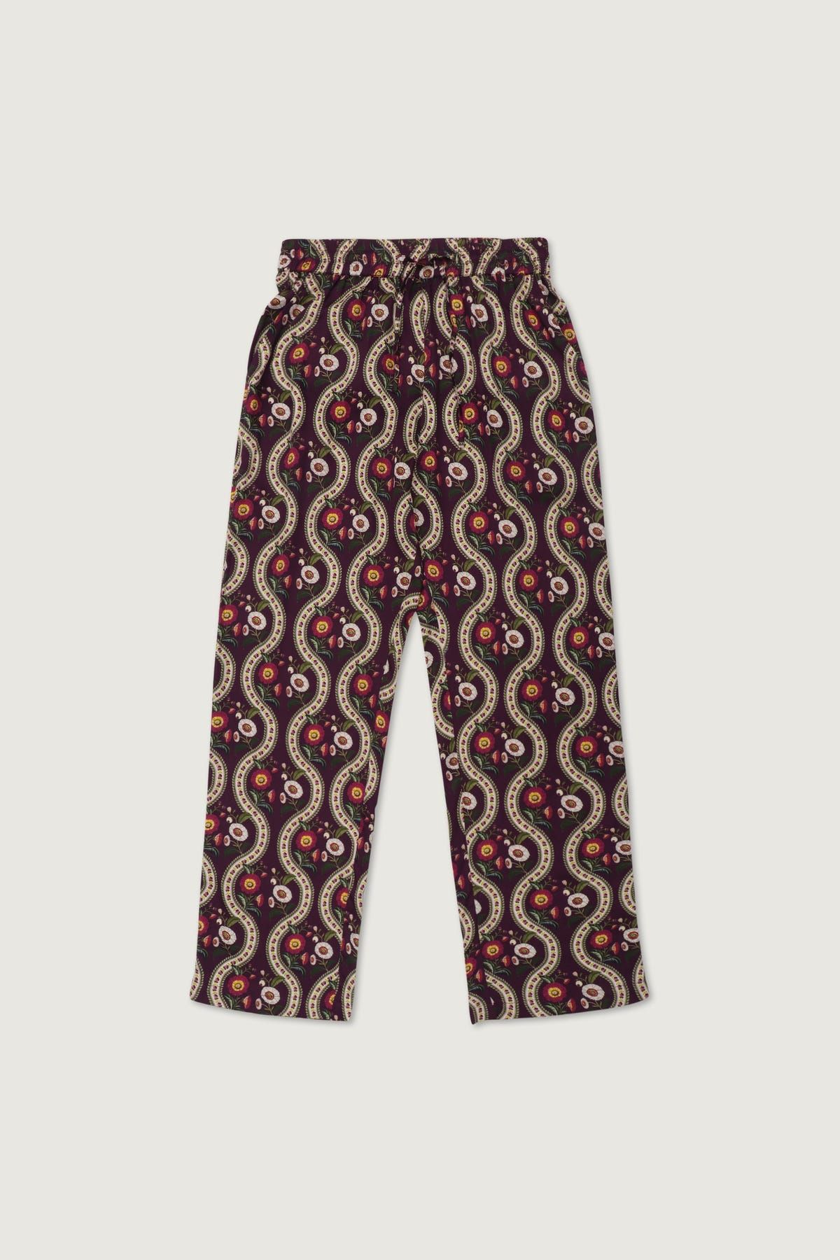 Floral wavy lounge pants - image 4