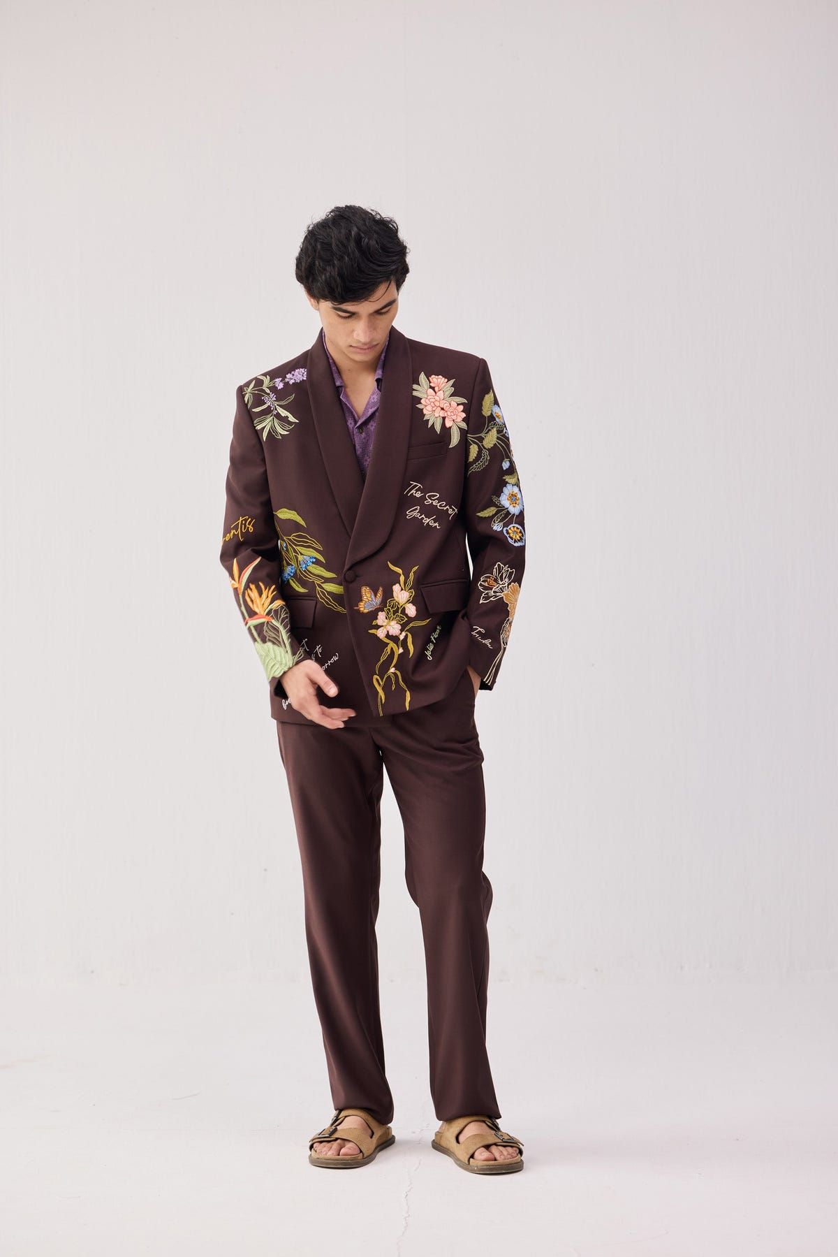 "The secret garden" embroidered casual wedding blazer - image 3