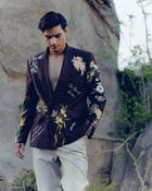 "The secret garden" embroidered casual wedding blazer view 6