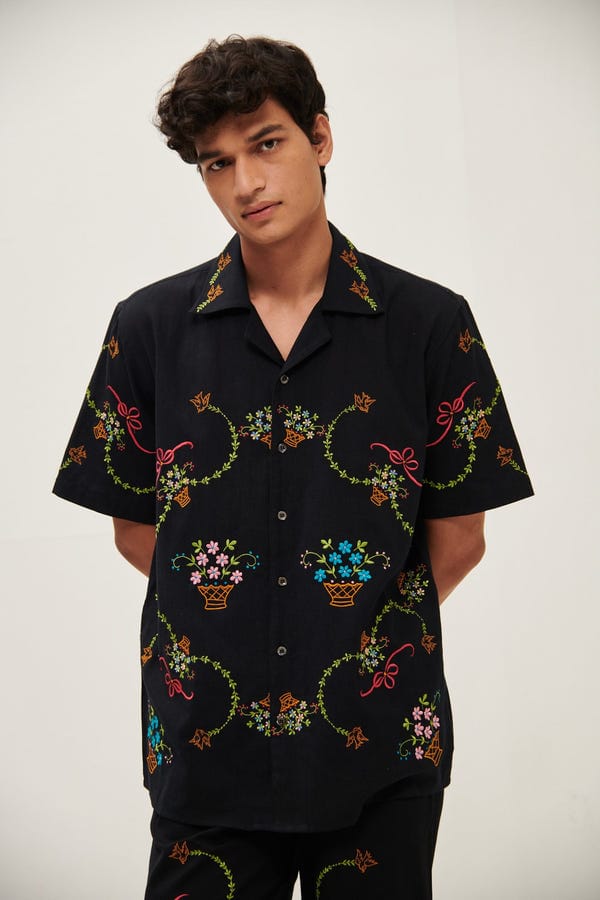 Perte D'ego — “Le Sicily” embroidered shirt