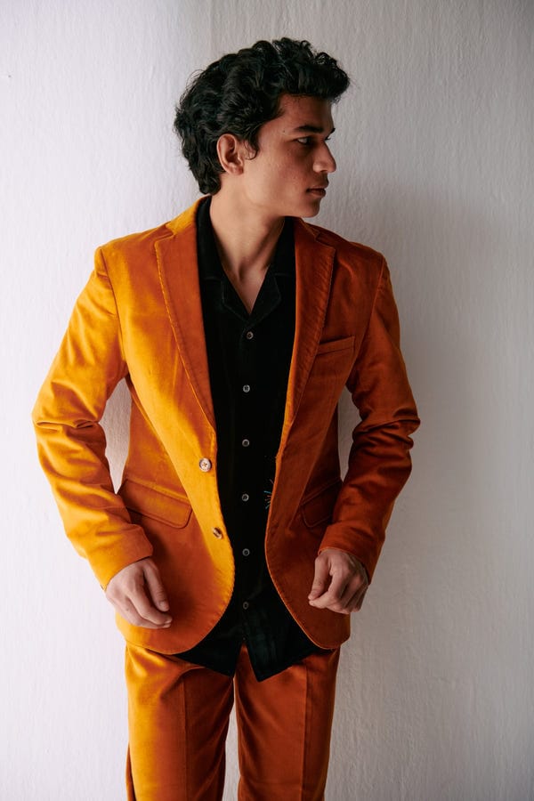 Perte D'ego — Orange corduroy blazer