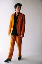 Orange corduroy blazer view 4