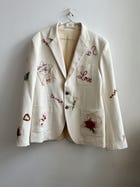 "Te amo" Hand Embroidered Casual Wedding Blazer view 1