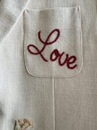 "Te amo" Hand Embroidered Casual Wedding Blazer view 2