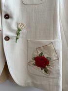 "Te amo" Hand Embroidered Casual Wedding Blazer view 3