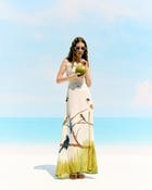"Le Maine" Pleated Cowl Aline Dress view 2