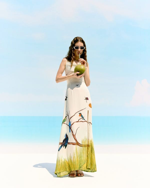 Perte D'ego — "Le Maine" Pleated Cowl Aline Dress