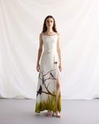 "Le Maine" Pleated Cowl Aline Dress view 8