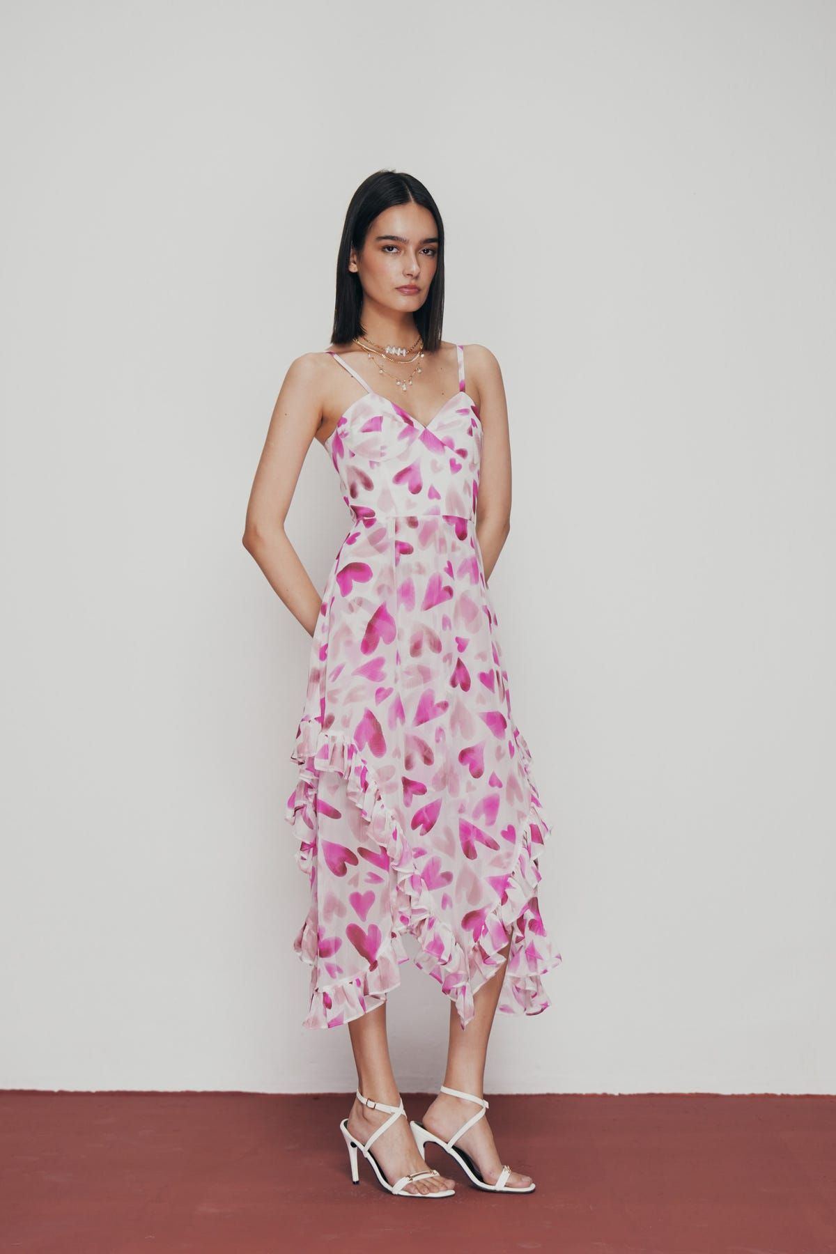 Rosalie Heart Ruffle Dress - image 1