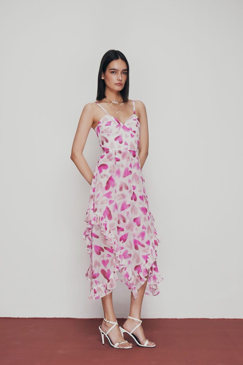 Rosalie Heart Ruffle Dress