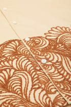 Abstract wave embroidered shirt view 3