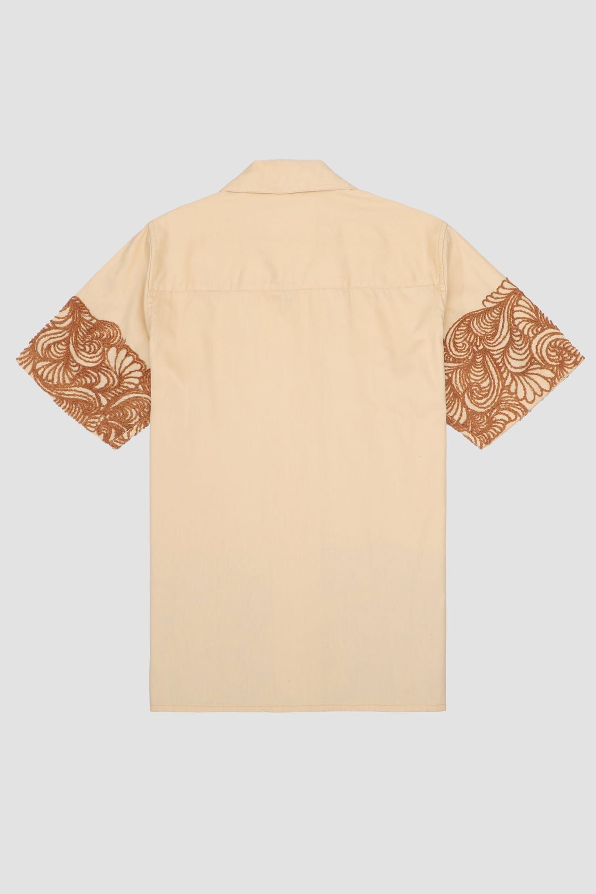 Abstract wave embroidered shirt - image 4