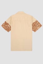 Abstract wave embroidered shirt view 4