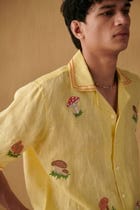 "Le mushroom" hand embroidered shirt view 4