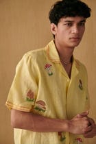 "Le mushroom" hand embroidered shirt view 6
