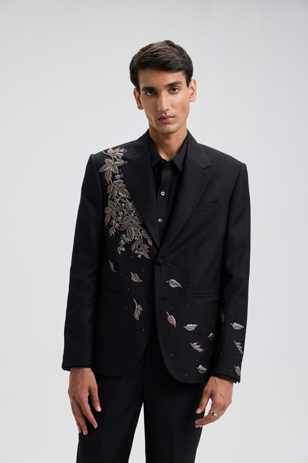 Perte D'ego — Moonlit Vine Hand embroidered Blazer