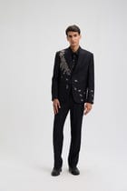 Moonlit Vine Hand embroidered Blazer view 2