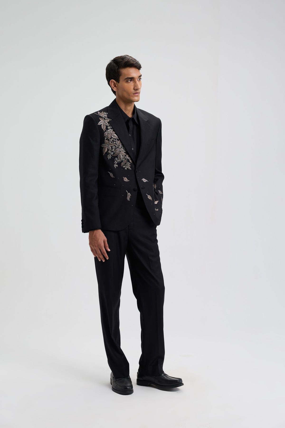 Moonlit Vine Hand embroidered Blazer - image 6
