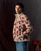 Red Bloom quilted jacket view 2