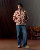 Red Bloom quilted jacket view 3