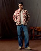 Red Bloom quilted jacket view 4