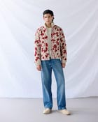 Red Bloom quilted jacket view 5