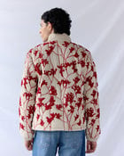 Red Bloom quilted jacket view 9