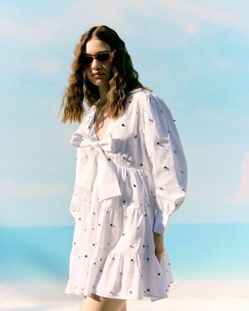 Frozen pearls summer dress