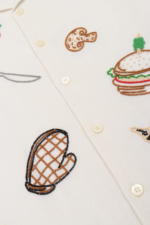 Perte D'ego — BBQ beadwork shirt