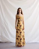 "Le Bali" Pleated Cowl Aline Dress view 1