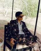 Floral twill blazer view 2