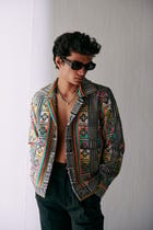 Retro jacquard jacket view 1