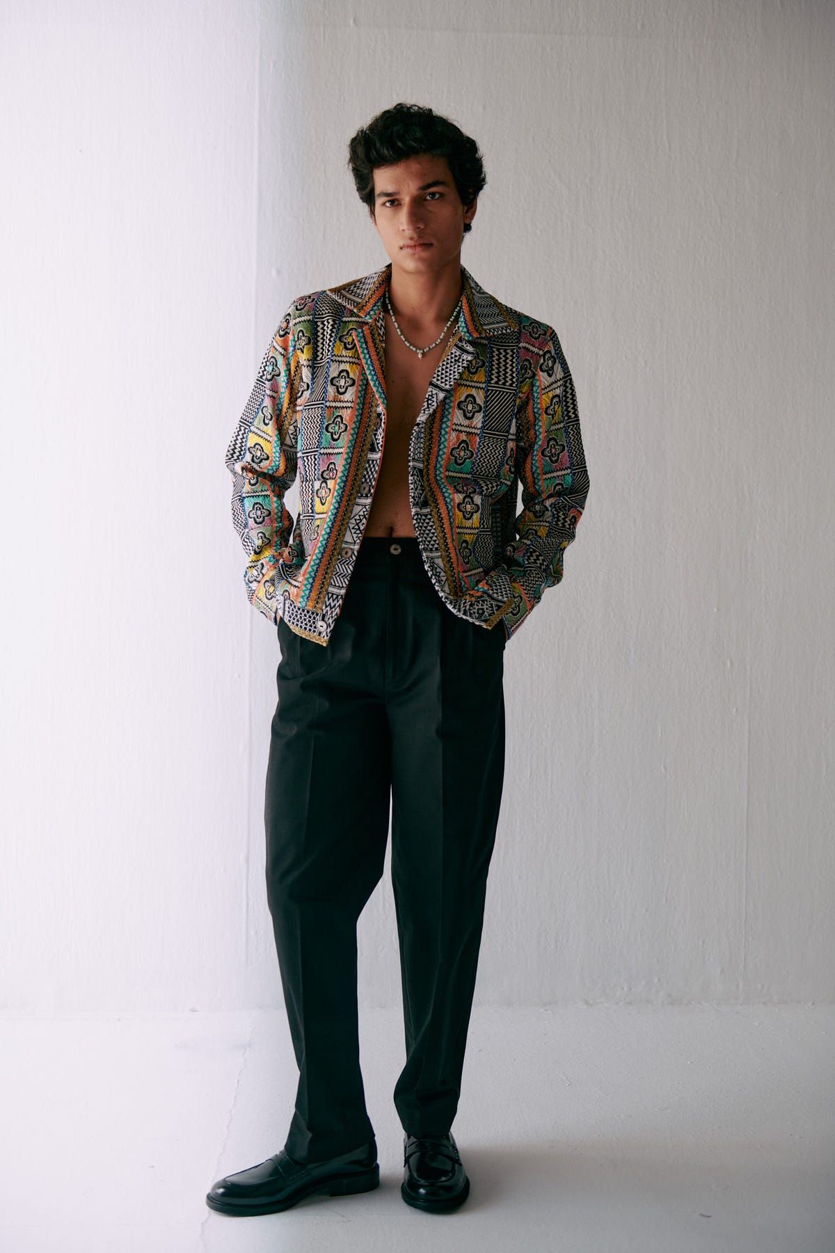Retro jacquard jacket - image 5