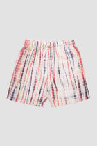 Multicolor shibori shorts view 1