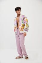 Floral sketch bomber jacket view 3