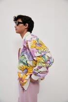 Floral sketch bomber jacket view 6