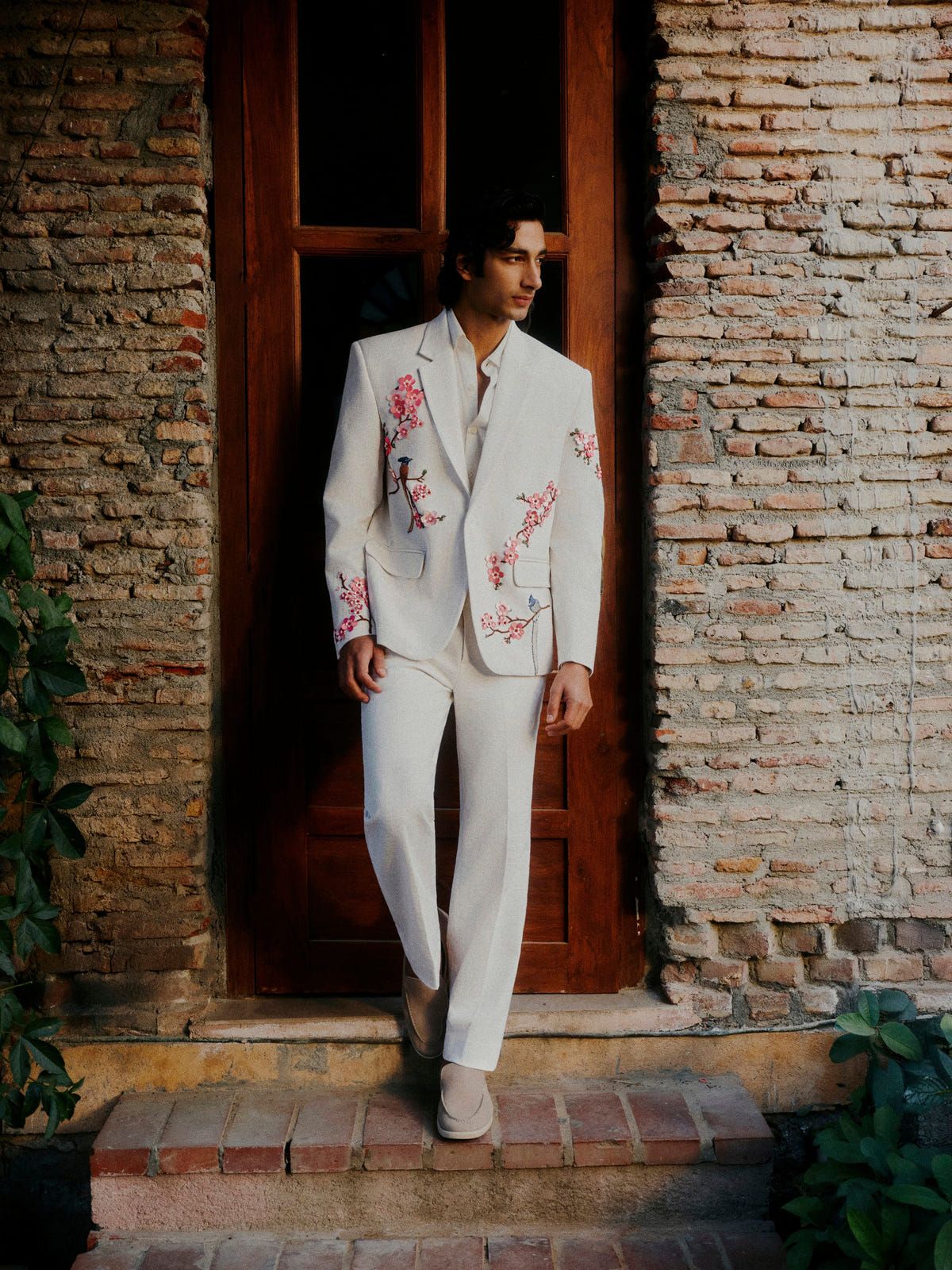 Textured Formal Pants- White - image 1
