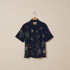 "Le celebration" hand embroidered shirt view 1
